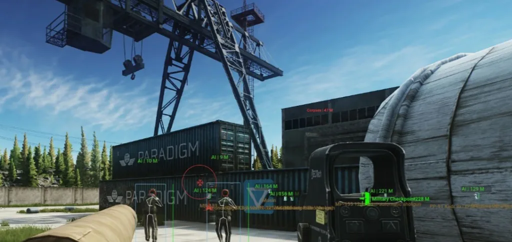 ESP player boxes in an Deadside raid